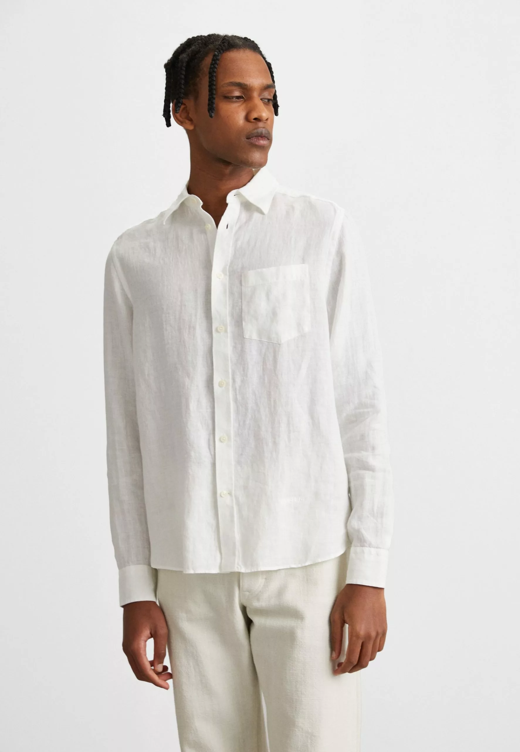 J.LINDEBERGCLEAN SHIRT - Skjorta - White 1 J.LINDEBERGCLEAN SHIRT - Skjorta - White