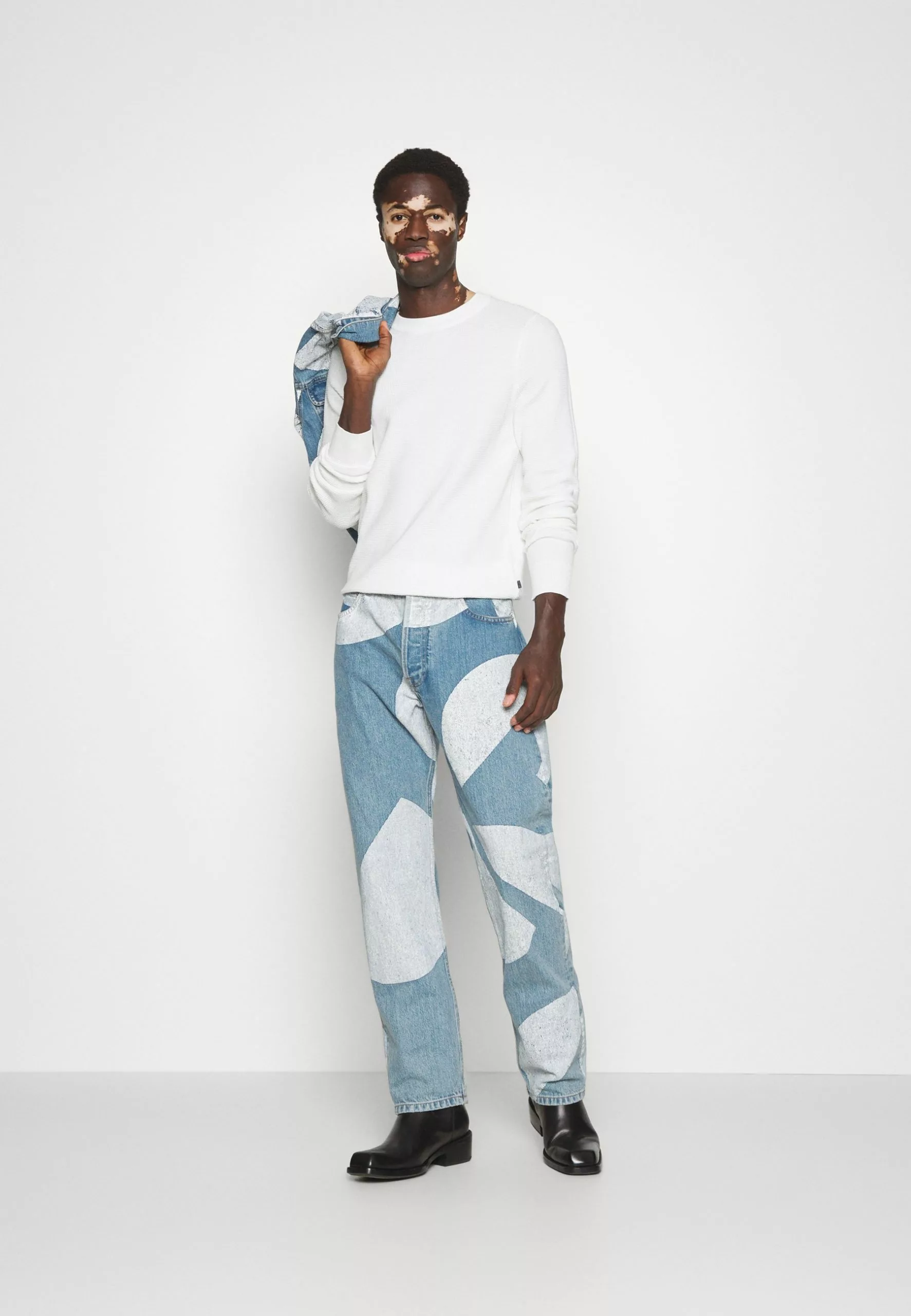 J.LINDEBERGARCHER STRUCTURE - Stickad Tröja - Cloud White 5 J.LINDEBERGARCHER STRUCTURE - Stickad Tröja - Cloud White - Bild 5