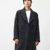 J.LINDEBERGDUGGIE DOUBLE BREASTED COAT - Klassisk Kappa / Rock - Black Melange
