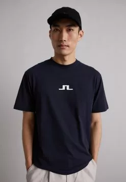 J.LINDEBERGDARCY LOGO TEE - T-shirt Med Print - Navy