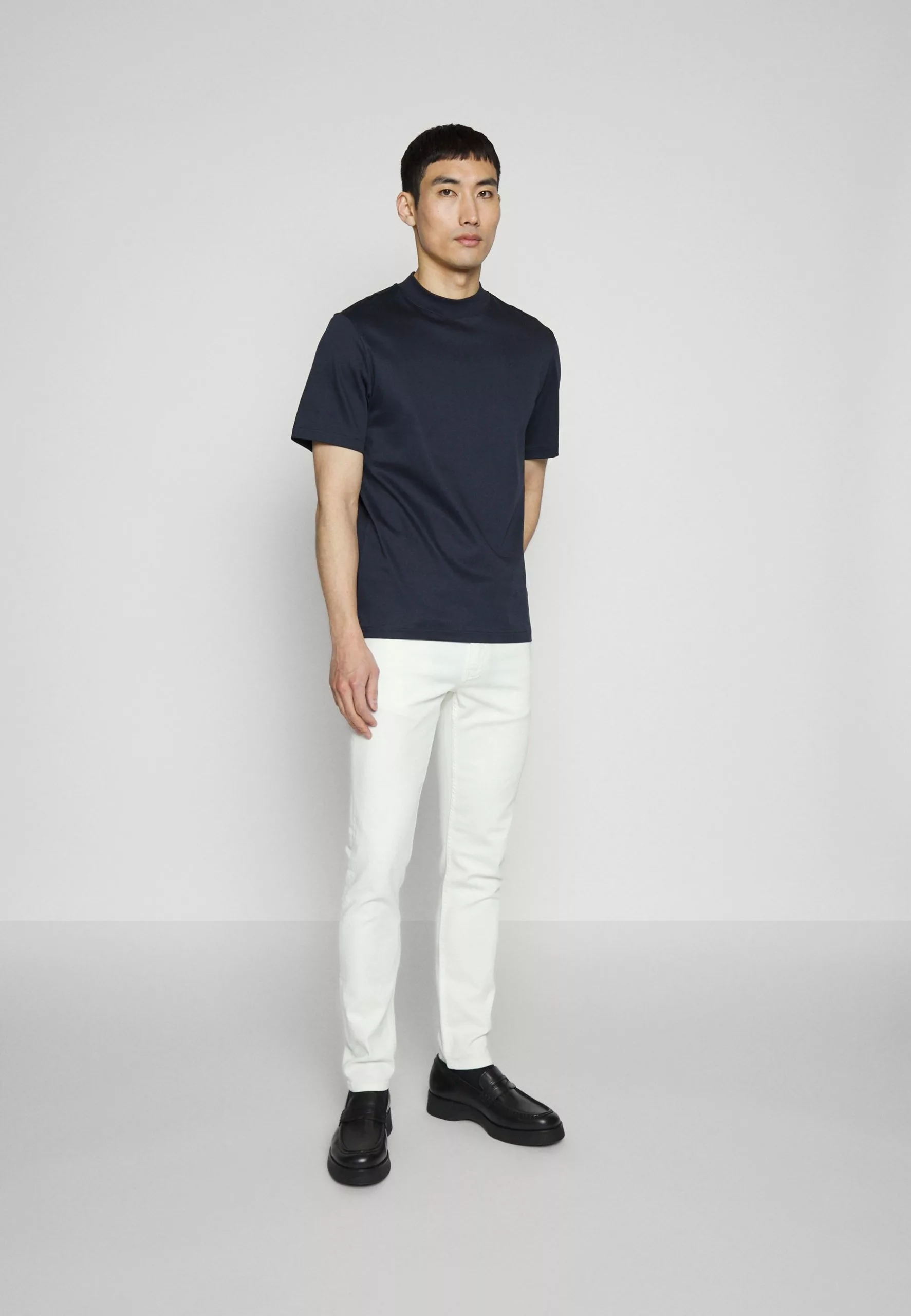 J.LINDEBERGACE MOCK NECK - T-shirt - Bas - Navy 5 J.LINDEBERGACE MOCK NECK - T-shirt - Bas - Navy - Bild 5