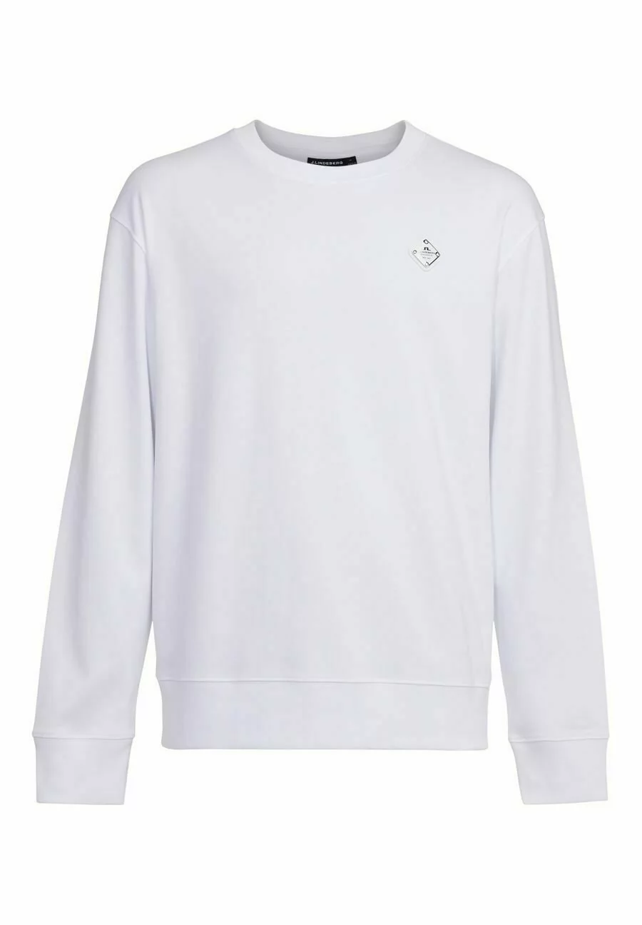 J.LINDEBERGIVAR INTERLOCK - Sweatshirt - White 1 J.LINDEBERGIVAR INTERLOCK - Sweatshirt - White
