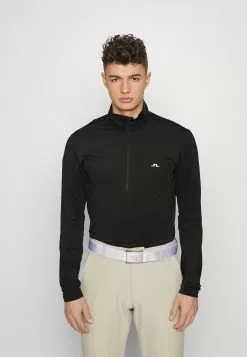 J.Lindeberg SportsLUKE HALF ZIP MID LAYER - Sweatshirt - Black