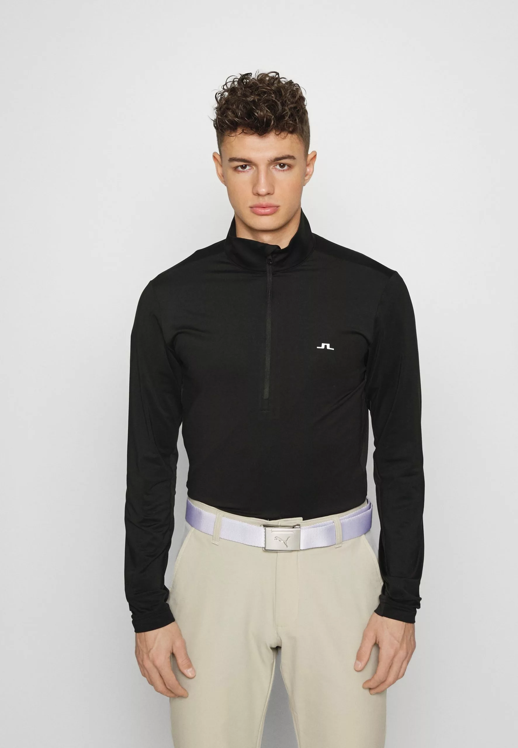 J.Lindeberg SportsLUKE HALF ZIP MID LAYER - Sweatshirt - Black 1 J.Lindeberg SportsLUKE HALF ZIP MID LAYER - Sweatshirt - Black