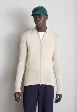 J.LINDEBERGNYLE ZIP CARDIGAN - Kofta - Safari Beige