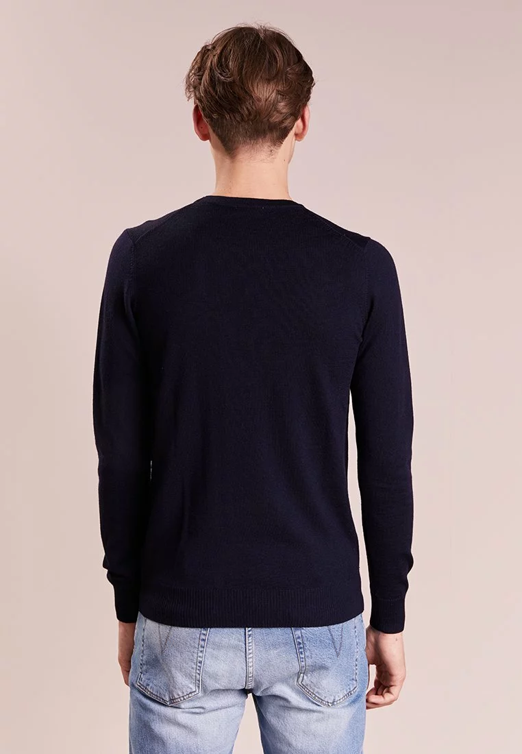 J.LINDEBERGLYLE TRUE MERINO - Stickad Tröja - Navy 3 J.LINDEBERGLYLE TRUE MERINO - Stickad Tröja - Navy - Bild 3