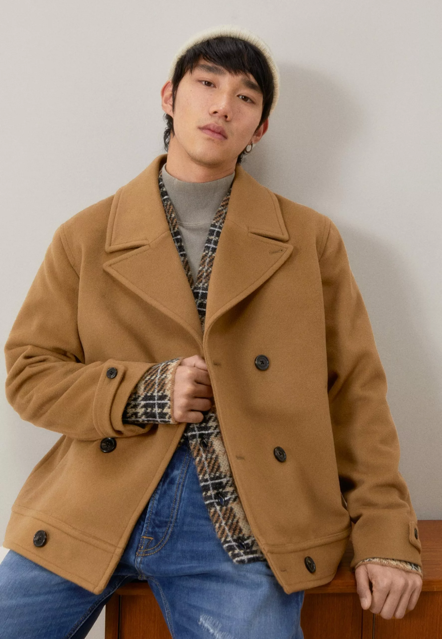 J.LINDEBERGDON DOUBLE BREASTED - Tunn Jacka - Chipmunk 1 J.LINDEBERGDON DOUBLE BREASTED - Tunn Jacka - Chipmunk