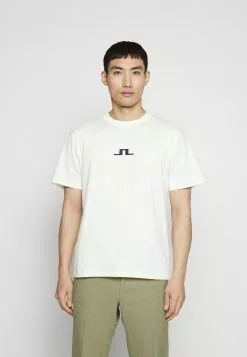 J.LINDEBERGDARCY LOGO TEE - T-shirt Med Print - Cloud White