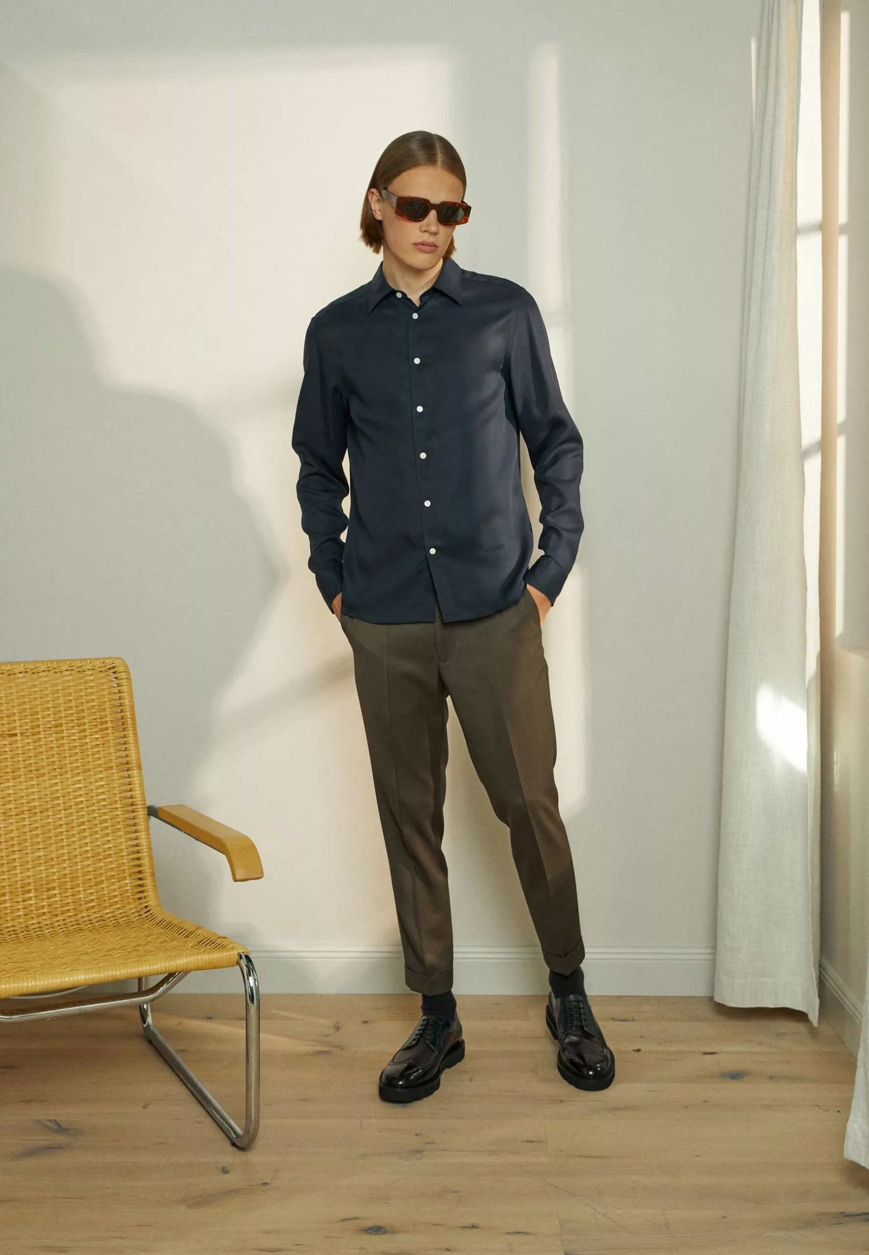 J.LINDEBERGCOMFORT - Kostymskjorta - Navy 1 J.LINDEBERGCOMFORT - Kostymskjorta - Navy