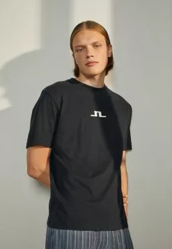 J.LINDEBERGDARCY - T-shirt Med Print - Black