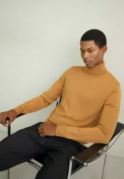 J.LINDEBERGTURTLENECK - Stickad Tröja - Chipmunk