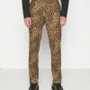 J.LINDEBERGLEO FLOCK LEOPARD PANTS - Tygbyxor - Chipmunk