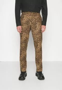 J.LINDEBERGLEO FLOCK LEOPARD PANTS - Tygbyxor - Chipmunk