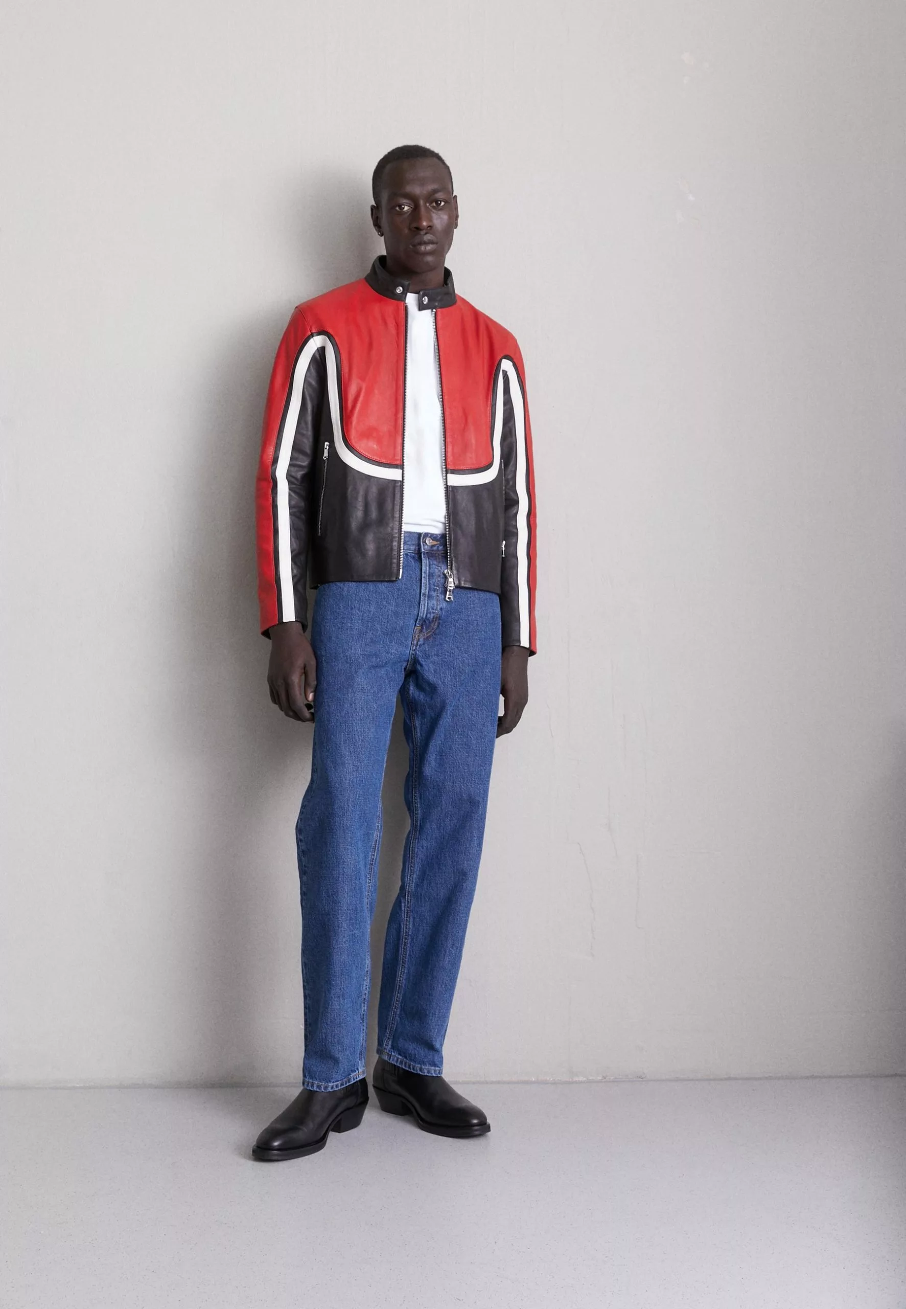 J.LINDEBERGBORIS COLORBLOCK BIKER - Skinnjacka - Chili Pepper 2 J.LINDEBERGBORIS COLORBLOCK BIKER - Skinnjacka - Chili Pepper - Bild 2