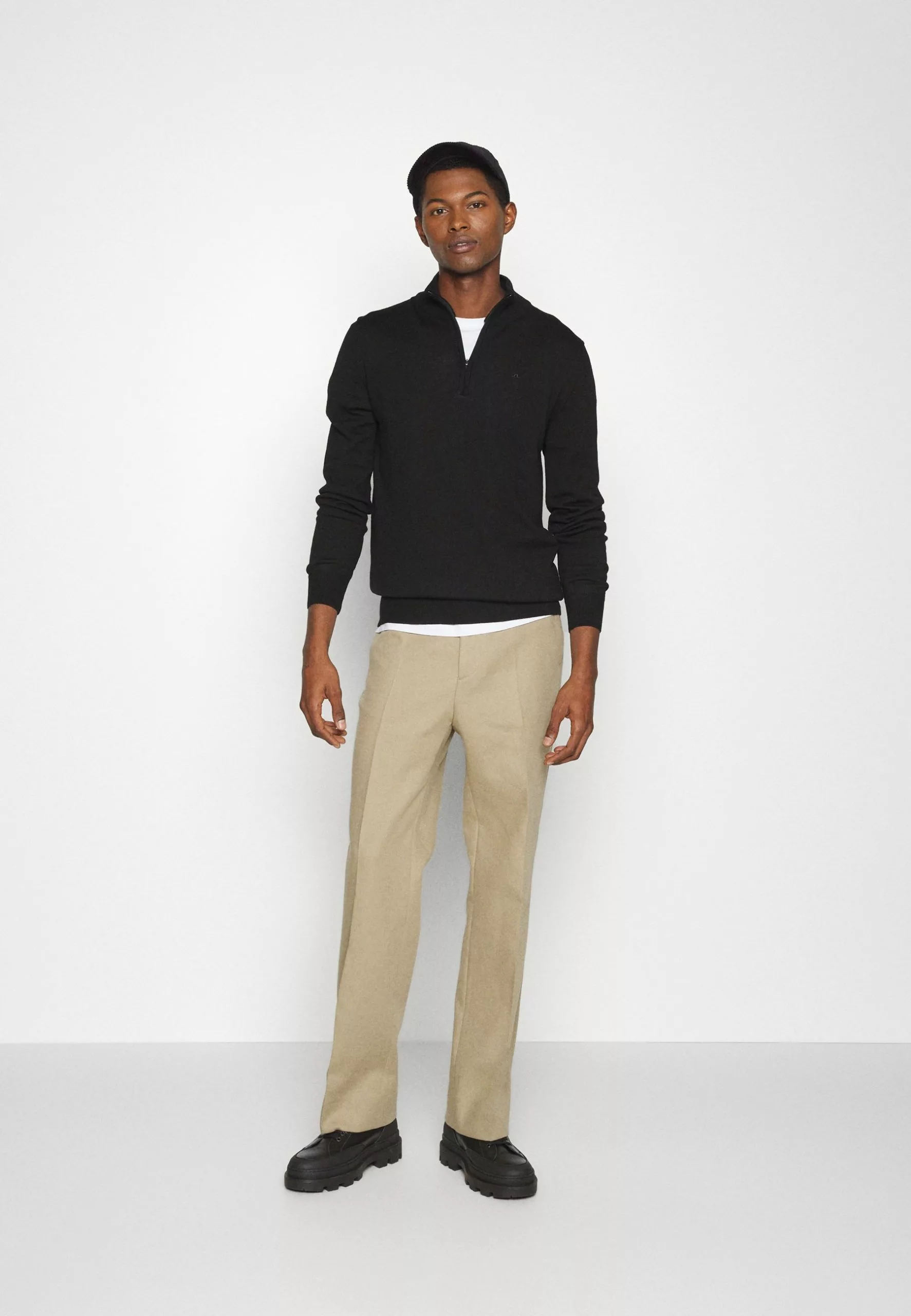 J.LINDEBERGKIYAN QUARTER ZIP - Stickad Tröja - Black 5 J.LINDEBERGKIYAN QUARTER ZIP - Stickad Tröja - Black - Bild 5