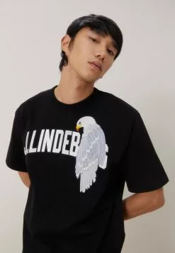 J.LINDEBERGCAMILO GRAPHIC TEE - T-shirt Med Print - Black