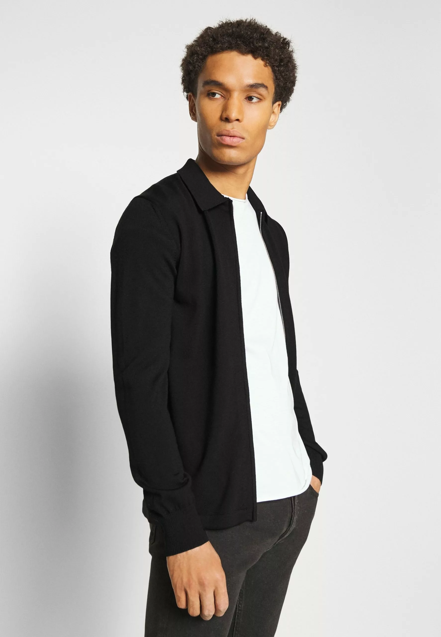 J.LINDEBERGNYLE ZIP CARDIGAN - Kofta - Black 4 J.LINDEBERGNYLE ZIP CARDIGAN - Kofta - Black - Bild 4