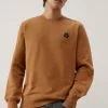 J.LINDEBERGTHROW PATCH C NECK - Sweatshirt - Chipmunk