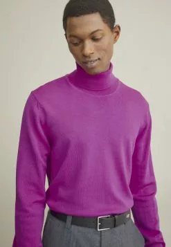 J.LINDEBERGTURTLENECK - Stickad Tröja - Wild Aster