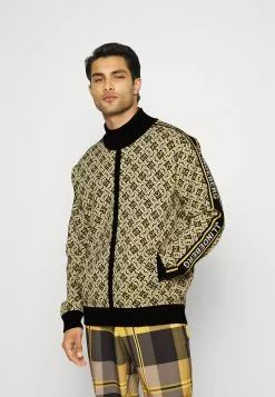 J.Lindeberg SportsMICRO CHECK - Tröja Med Dragkedja - Black