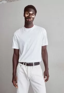 J.LINDEBERGACE MOCK NECK - T-shirt - Bas - White