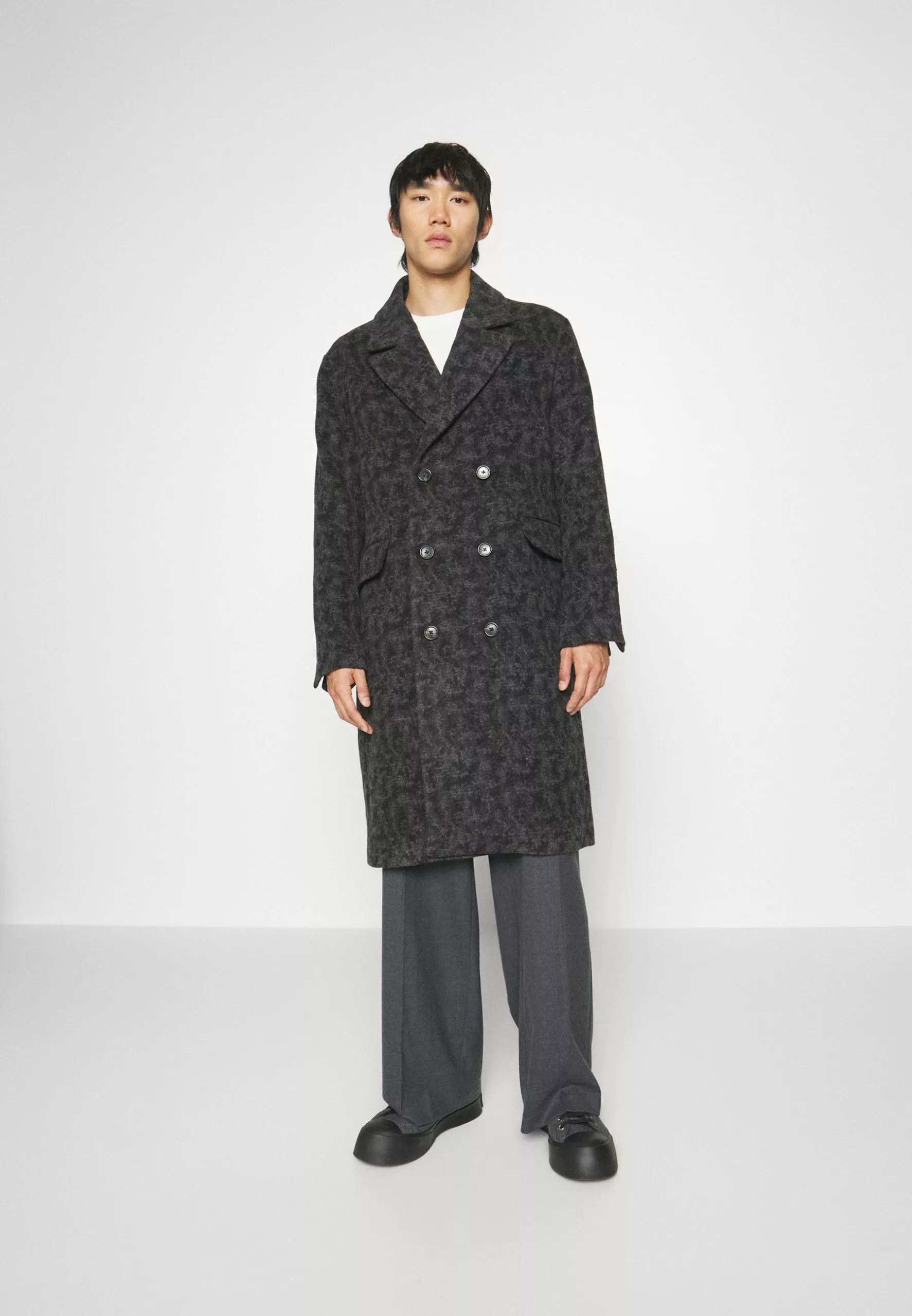 J.LINDEBERGDUGGIE DOUBLE BREASTED COAT - Klassisk Kappa / Rock - Black Melange 3 J.LINDEBERGDUGGIE DOUBLE BREASTED COAT - Klassisk Kappa / Rock - Black Melange - Bild 3