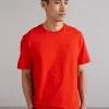 J.LINDEBERGDALE DIAMOND PATCH - T-shirt - Bas - Fiery Red