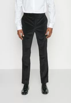 J.LINDEBERGLIAM VELVET PANTS - Kostymbyxor - Black