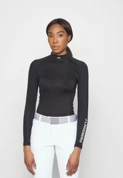 J.Lindeberg SportsASA SOFT COMPRESSION - T-shirt Till Träning - Black