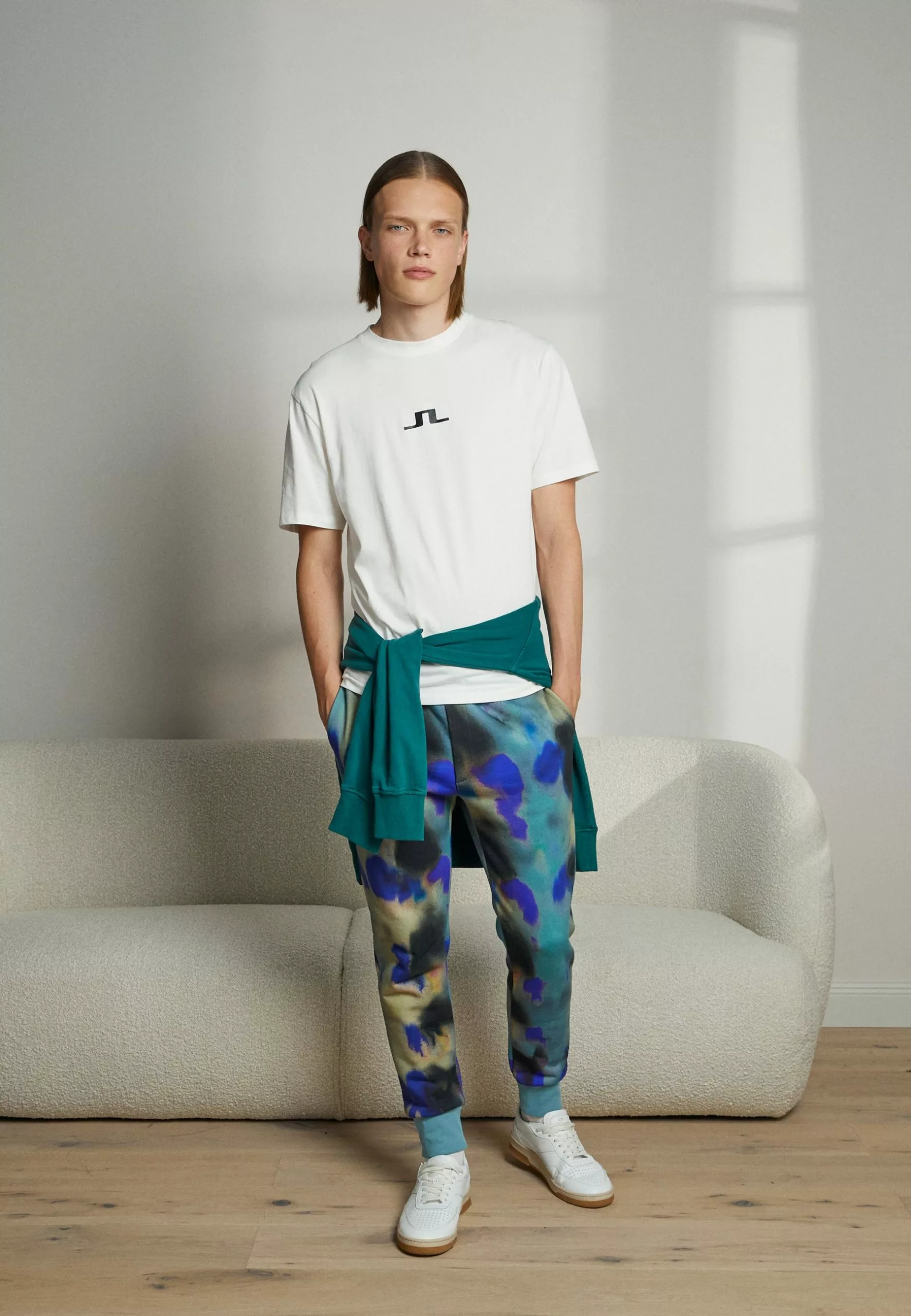 J.LINDEBERGDARCY - T-shirt Med Print - Cloud White 1 J.LINDEBERGDARCY - T-shirt Med Print - Cloud White