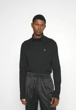 J.LINDEBERGAYDIN EMBROIDED TURTLE NECK - Pyjamasöverdel - Black