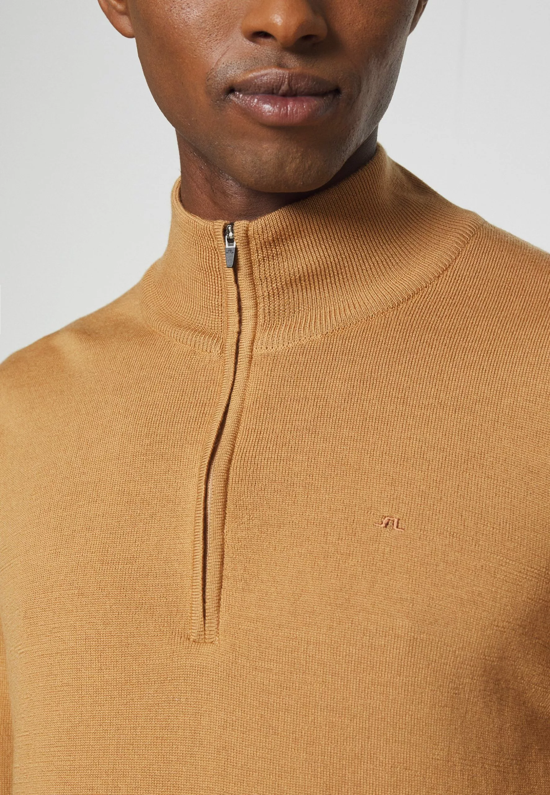 J.LINDEBERGKIYAN QUARTER ZIP - Stickad Tröja - Chipmunk 7 J.LINDEBERGKIYAN QUARTER ZIP - Stickad Tröja - Chipmunk - Bild 7