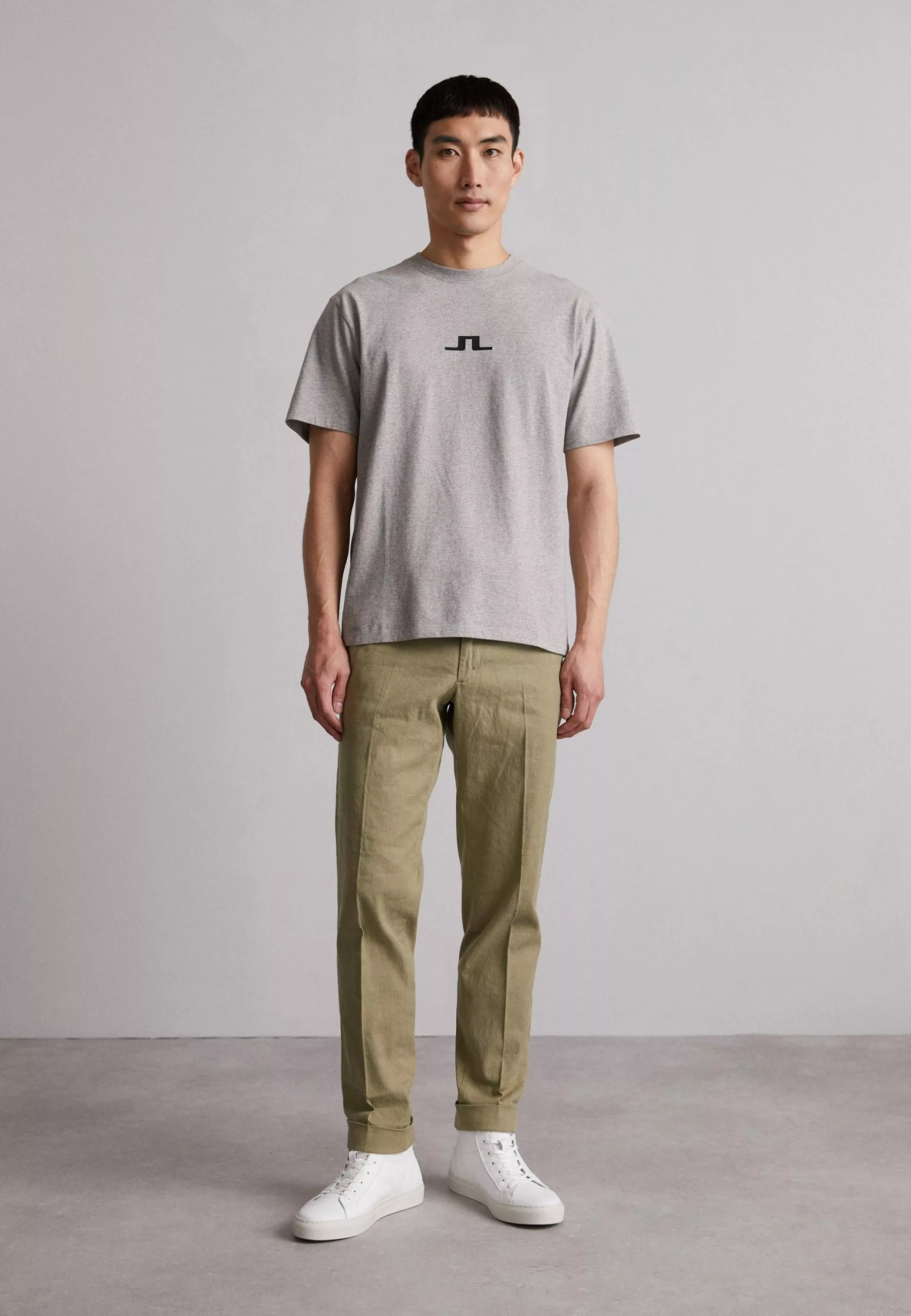 J.LINDEBERGDARCY LOGO TEE - T-shirt Med Print - Light Grey Melange 2 J.LINDEBERGDARCY LOGO TEE - T-shirt Med Print - Light Grey Melange - Bild 2