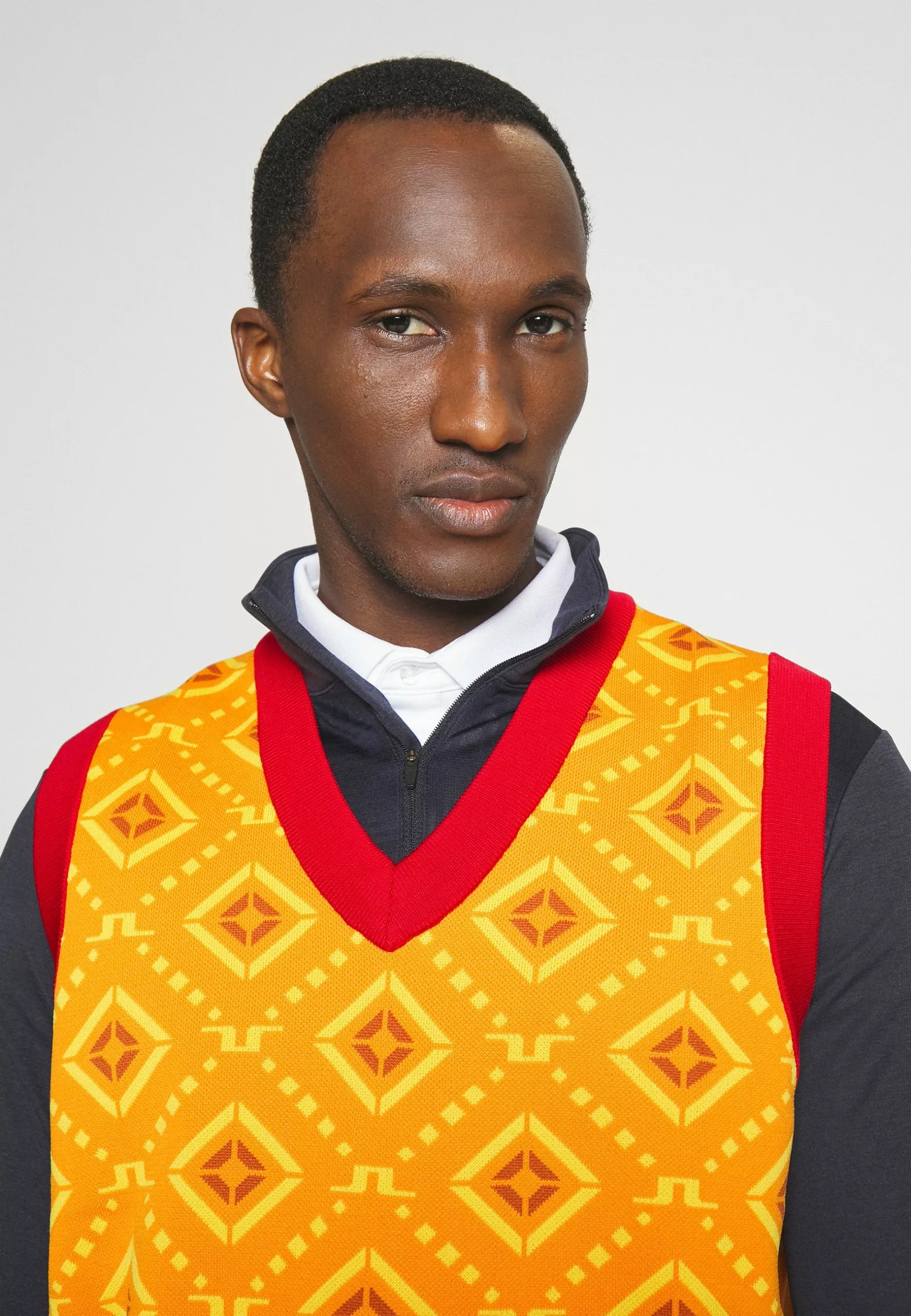 J.Lindeberg SportsJACK KNITTED VEST - Väst - Orange Diamond Logo 4 J.Lindeberg SportsJACK KNITTED VEST - Väst - Orange Diamond Logo - Bild 4