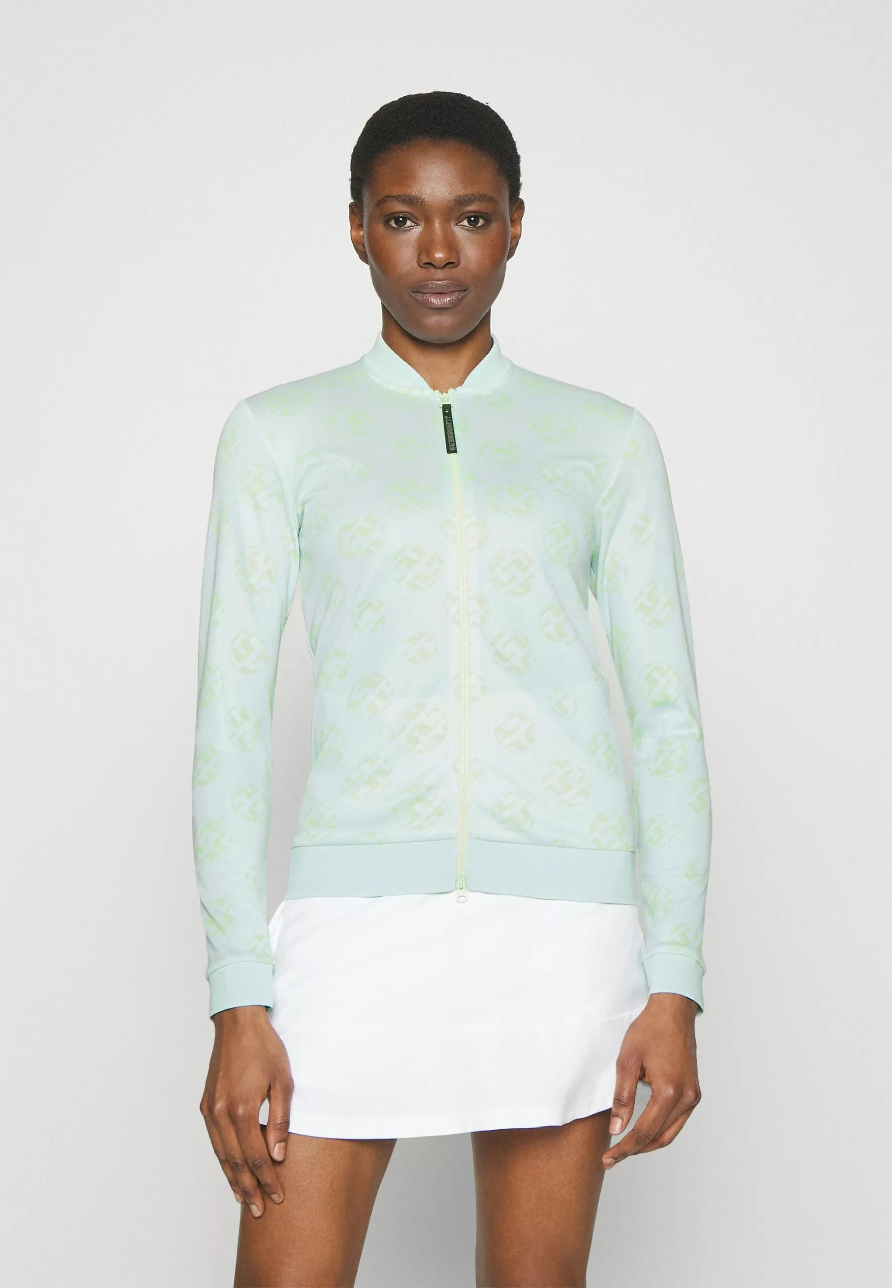 J.Lindeberg SportsSPOTS MID LAYER - Tröja Med Dragkedja - White Sphere Dot 1 J.Lindeberg SportsSPOTS MID LAYER - Tröja Med Dragkedja - White Sphere Dot