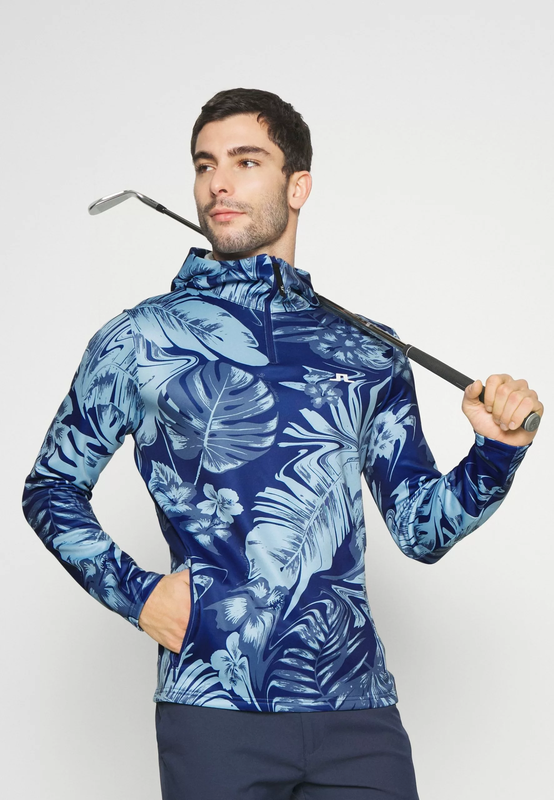 J.Lindeberg SportsAERIAL QUATER HOOD - Långärmad Tröja - Hibiscus Blue 4 J.Lindeberg SportsAERIAL QUATER HOOD - Långärmad Tröja - Hibiscus Blue - Bild 4