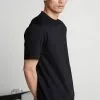 J.LINDEBERGACE MOCK NECK - T-shirt - Bas - Black
