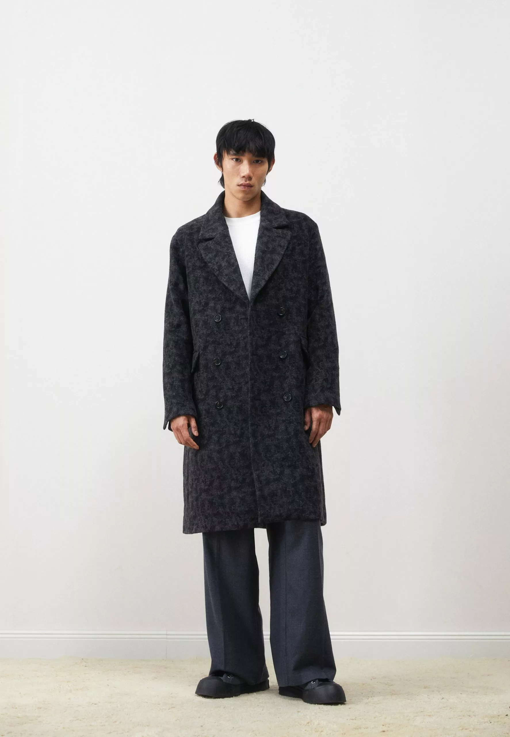 J.LINDEBERGDUGGIE DOUBLE BREASTED COAT - Klassisk Kappa / Rock - Black Melange 2 J.LINDEBERGDUGGIE DOUBLE BREASTED COAT - Klassisk Kappa / Rock - Black Melange - Bild 2