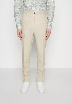 J.LINDEBERGLEO PANTS - Kostymbyxor - Safari Beige