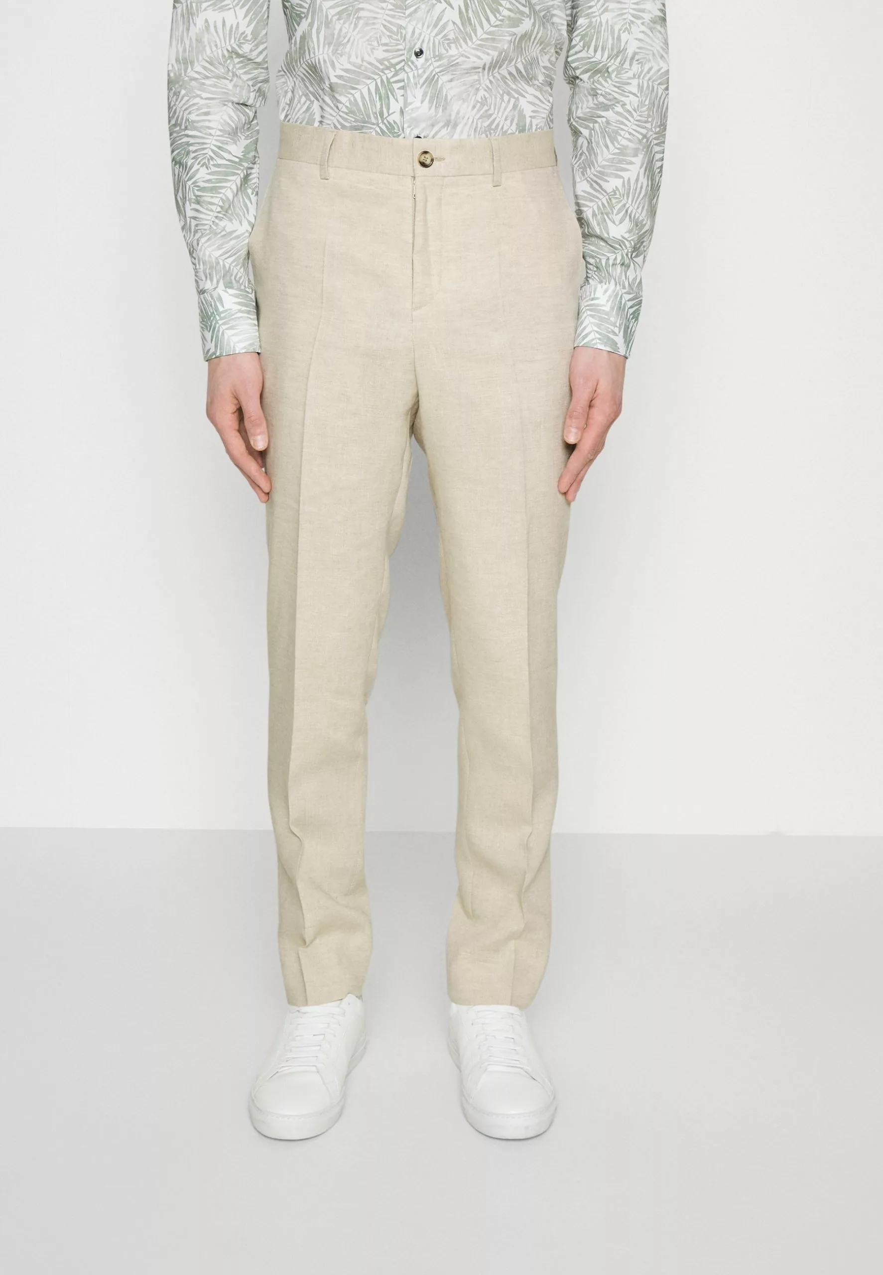 J.LINDEBERGLEO PANTS - Kostymbyxor - Safari Beige 1 J.LINDEBERGLEO PANTS - Kostymbyxor - Safari Beige