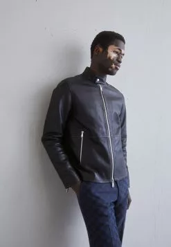 J.LINDEBERGBORIS BIKER JACKET - Skinnjacka - Black