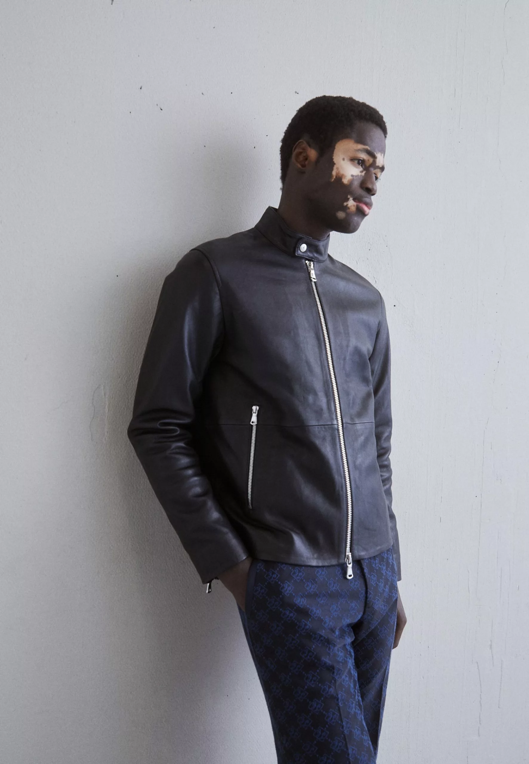 J.LINDEBERGBORIS BIKER JACKET - Skinnjacka - Black 1 J.LINDEBERGBORIS BIKER JACKET - Skinnjacka - Black