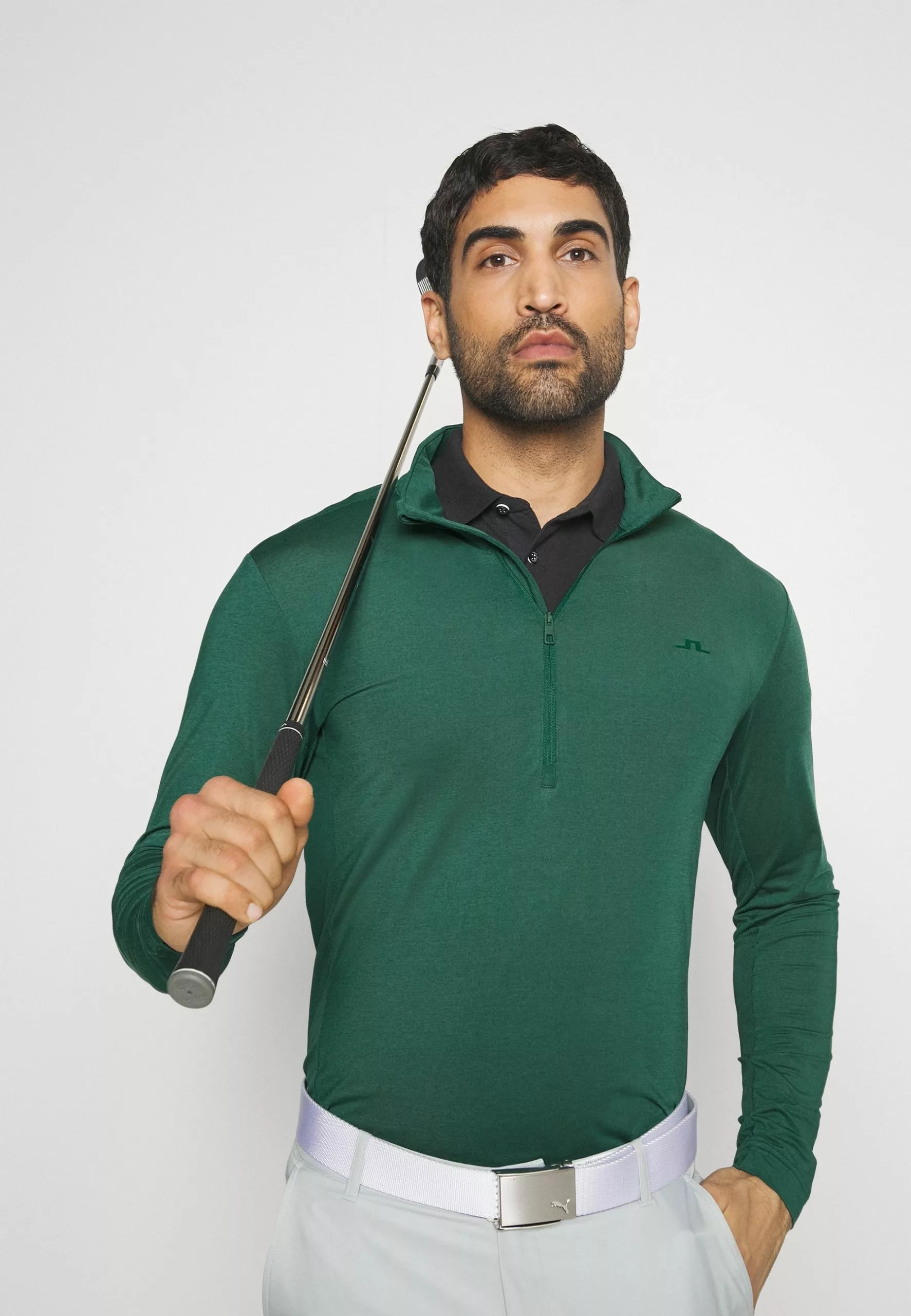 J.Lindeberg SportsLUKE HALF ZIP MID LAYER - Långärmad Tröja - Rain Forest Melange 4 J.Lindeberg SportsLUKE HALF ZIP MID LAYER - Långärmad Tröja - Rain Forest Melange - Bild 4