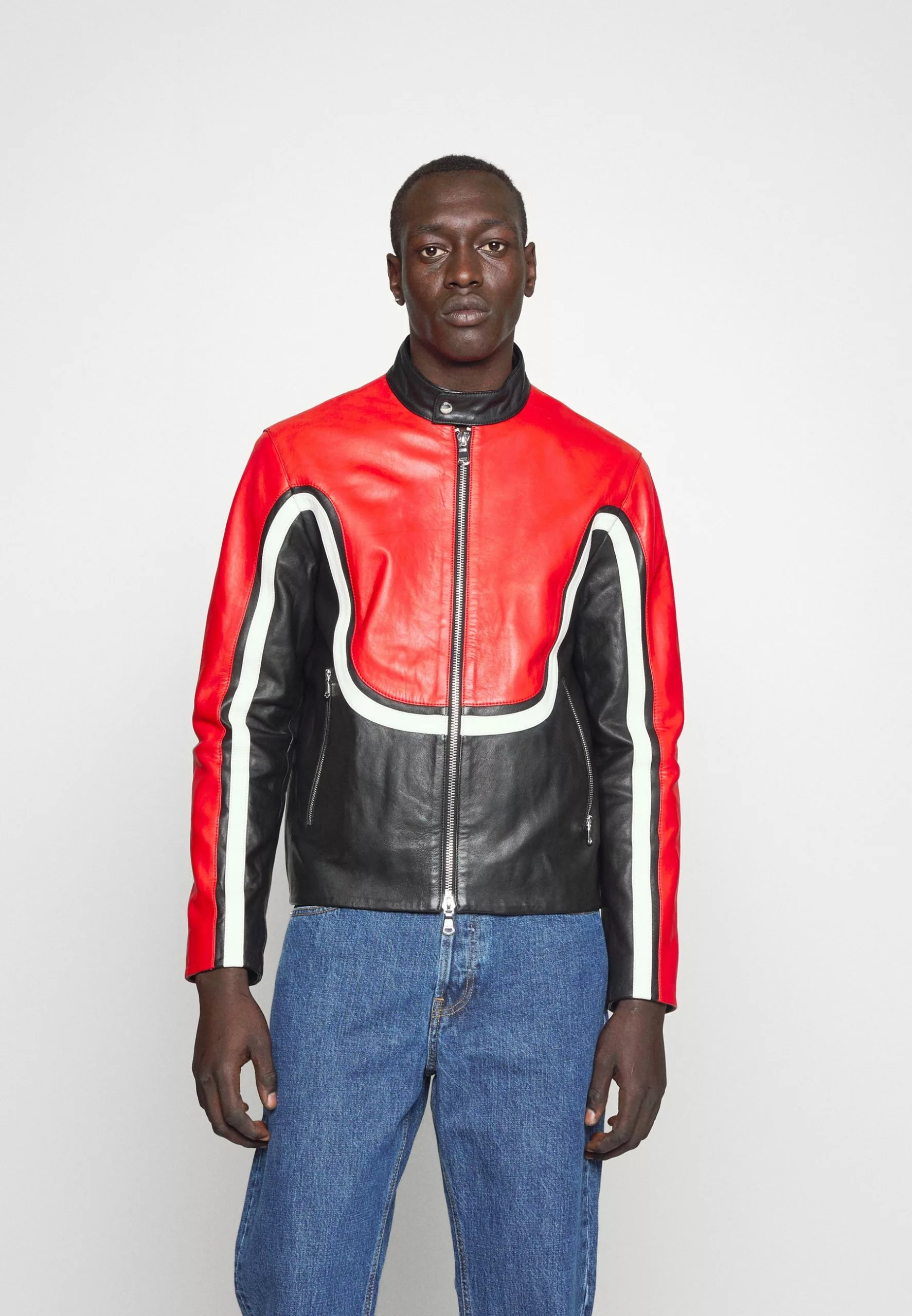 J.LINDEBERGBORIS COLORBLOCK BIKER - Skinnjacka - Chili Pepper 3 J.LINDEBERGBORIS COLORBLOCK BIKER - Skinnjacka - Chili Pepper - Bild 3